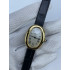 (준비완료/특급배송)NO.2810/AF공장 까르띠에Baignoire Watch YG AF 1:1 Best Edition White Dial on Black Croco Strap RONDA Quartz